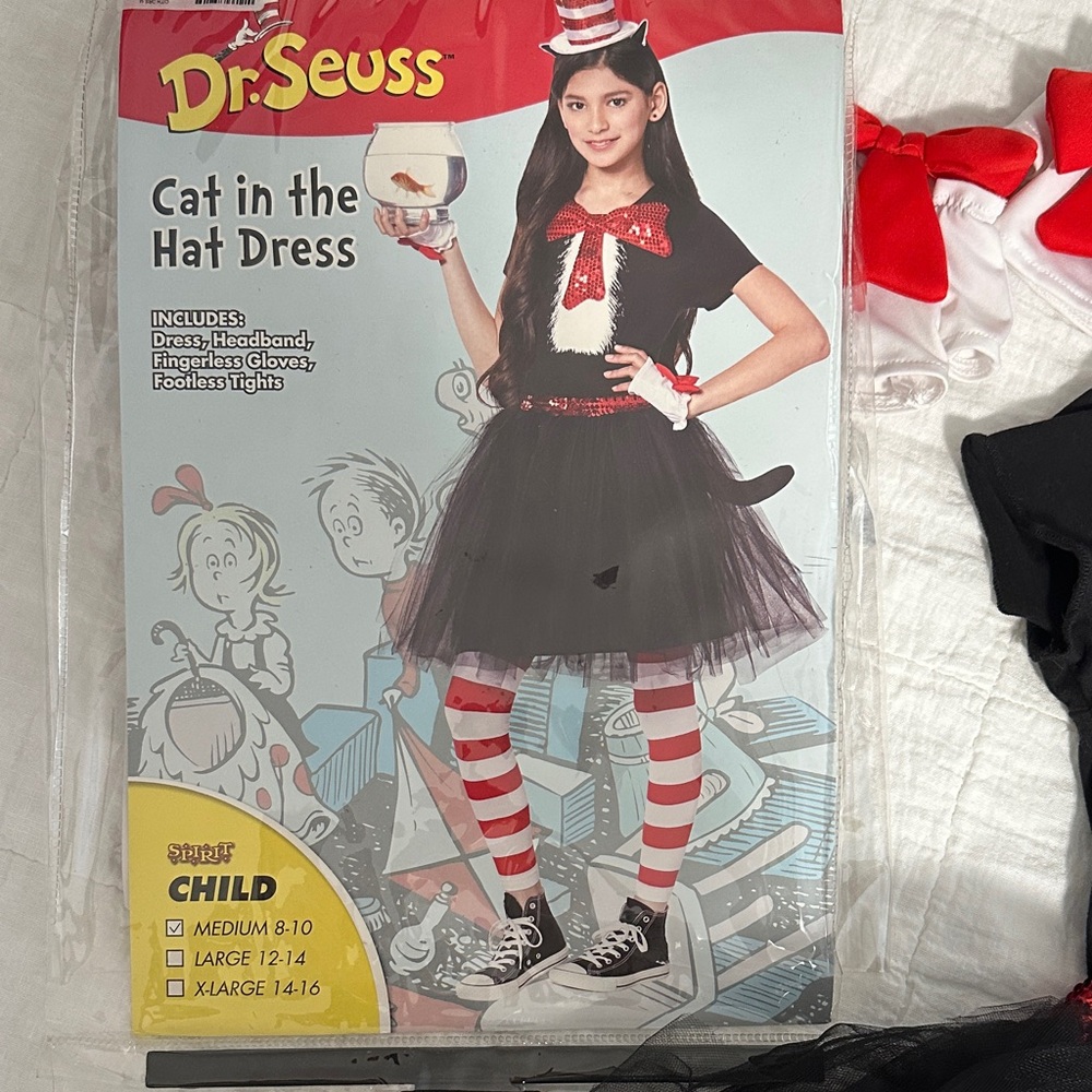 Girls Cat in the Hat Dr Seuss costume